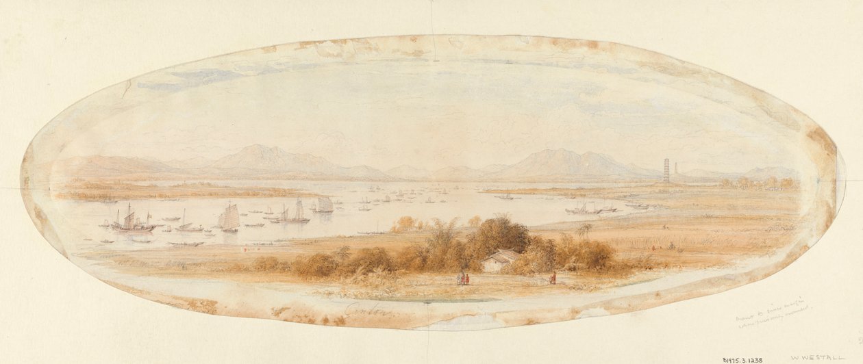 Whampoa ve Kanton Nehri by William Westall