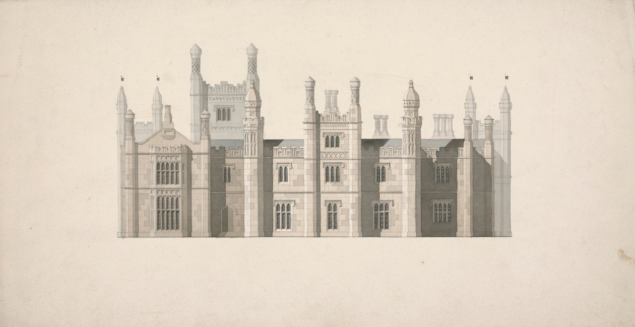 Cambridge Kolejleri İçin Önerilen Bir Tasarımın Yükselişi by William Wilkins