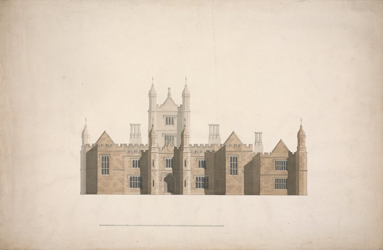 Cambridge Kolejleri İçin Önerilen Bir Tasarımın Yükselişi by William Wilkins