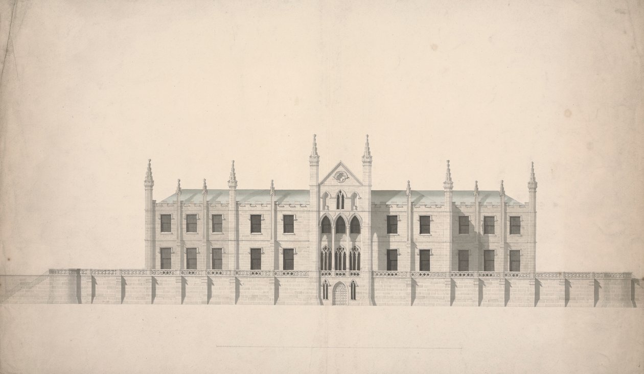 Cambridge Kolejleri İçin Önerilen Bir Tasarımın Yükselişi by William Wilkins