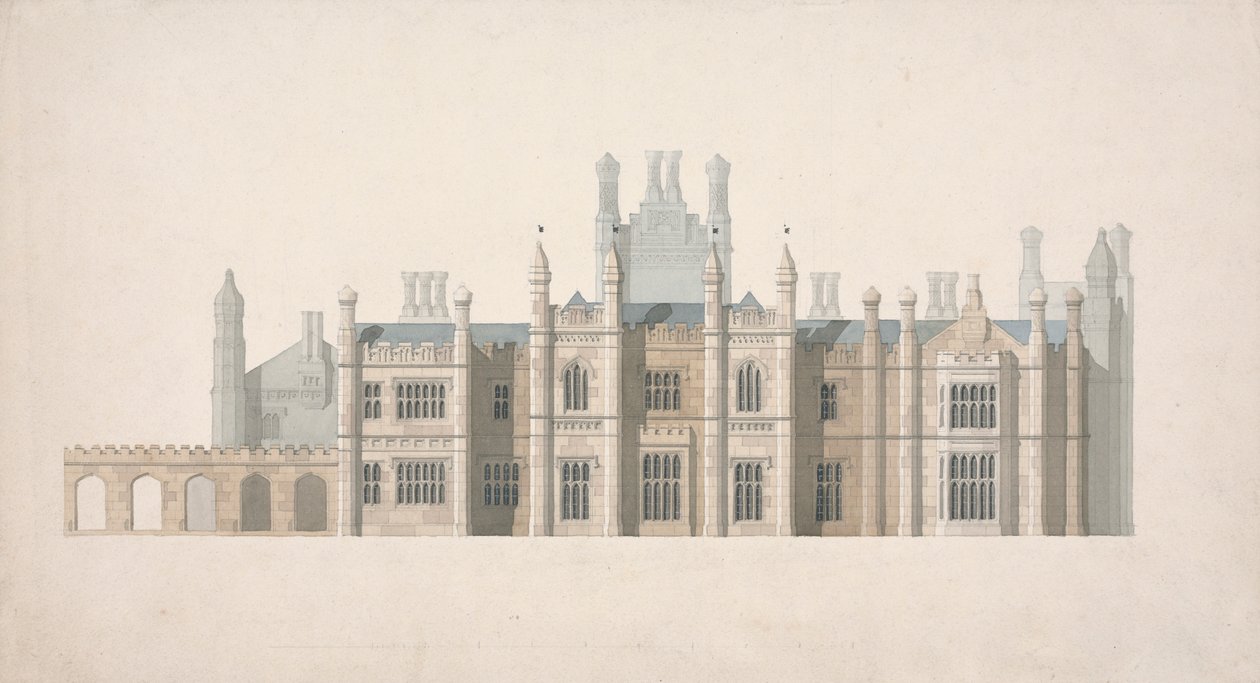 Cambridge Kolejleri İçin Önerilen Bir Tasarımın Yükselişi by William Wilkins