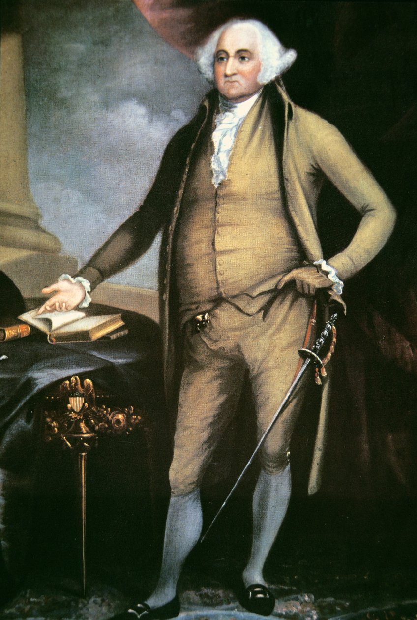 Başkan John Adams (1735-1826) (renkli taş) by William Winstanley