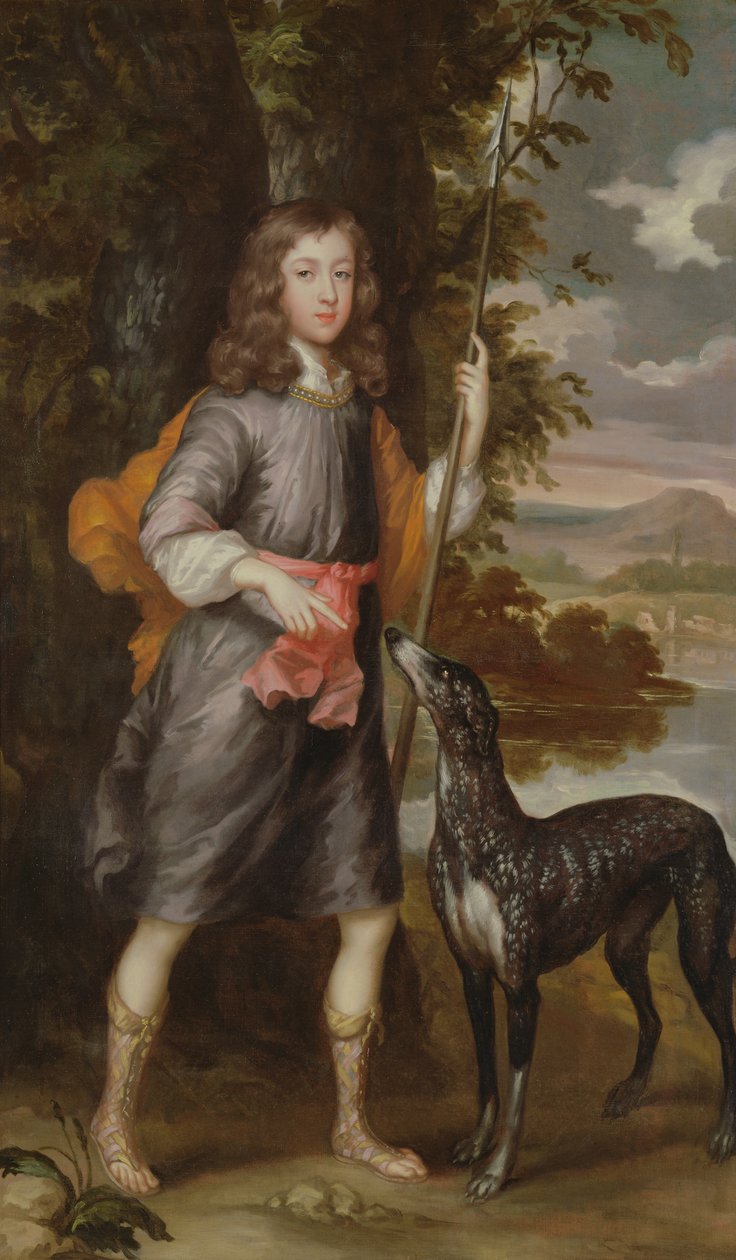 Mızrak ve Tazı Olan Bir Çocuk, c.1685 by William Wissing or Wissmig