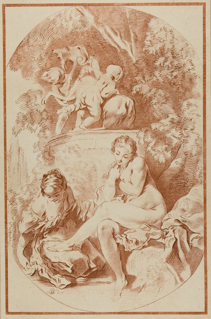 Çizimlerin Taklitinde Bir Baskı Koleksiyonundan Bathsheba by William Wynne Ryland