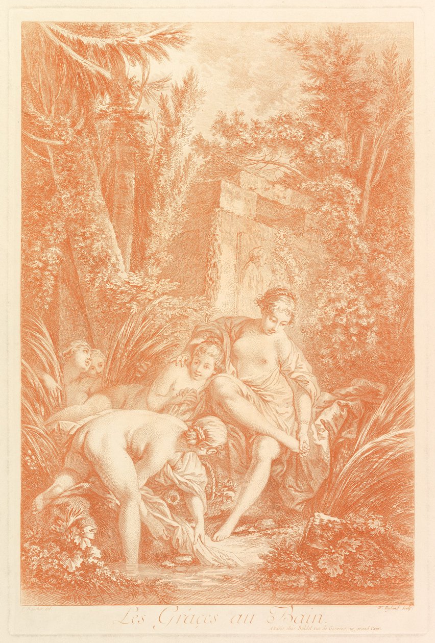The Graces at the Bath, 1756. by William Wynne Ryland