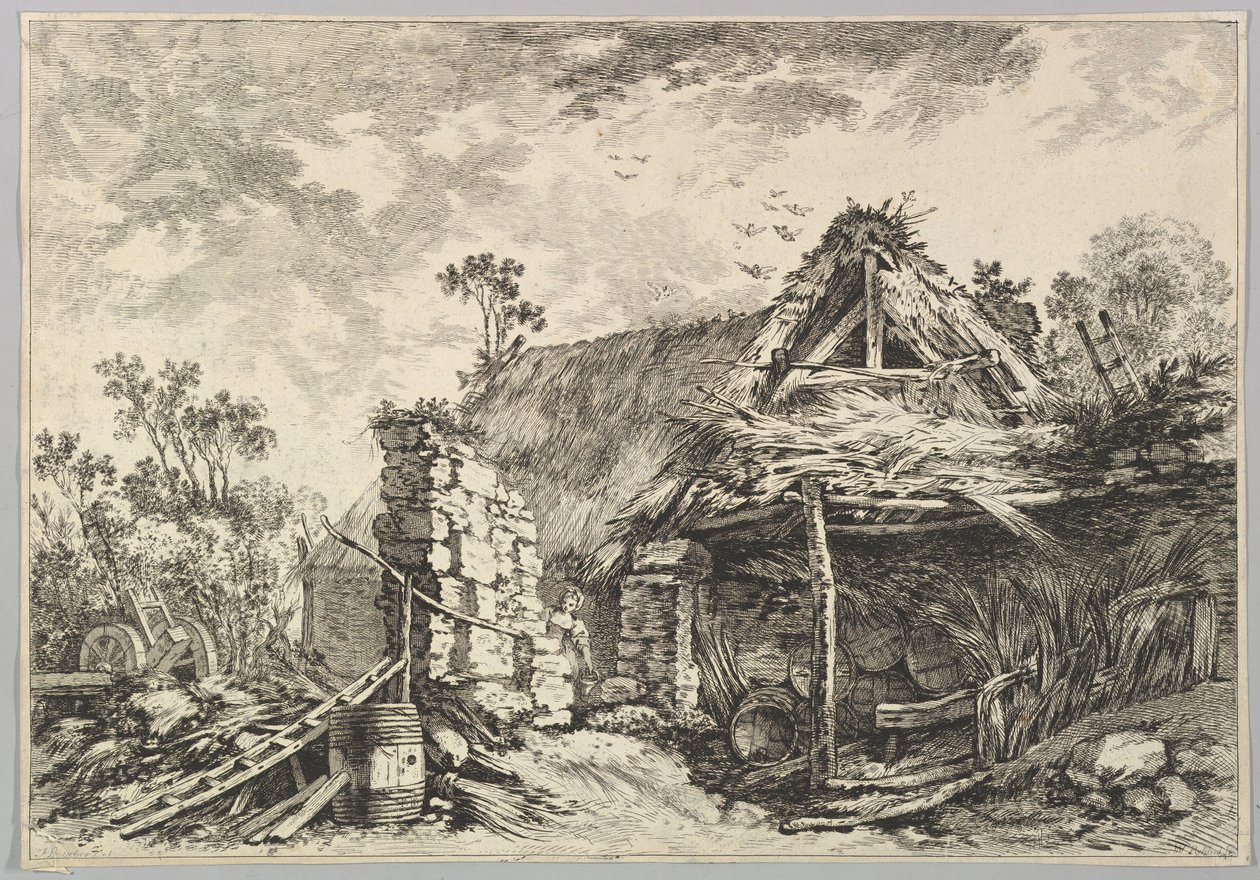 Kova Taşıyan Kadın. by William Wynne Ryland