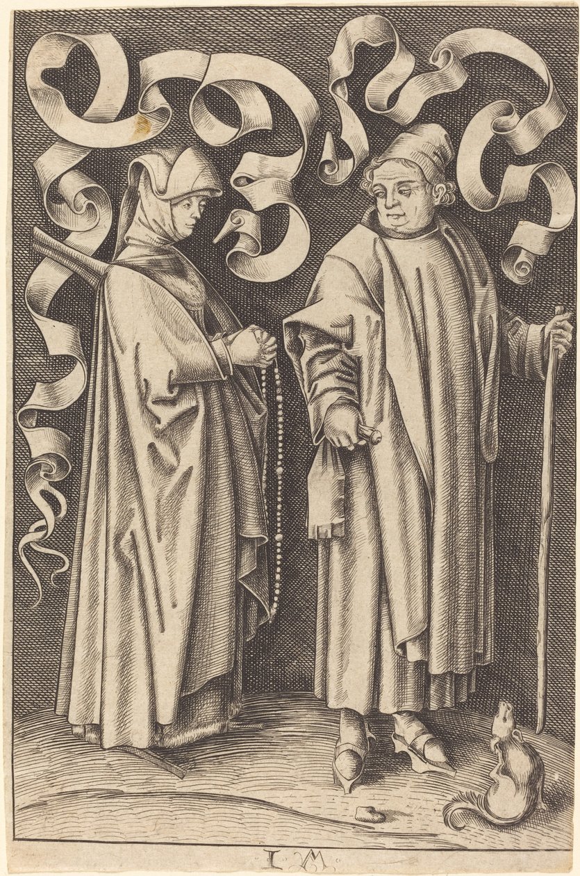 Kilise Müdavimleri by William Young Ottley after Israhel van Meckenem
