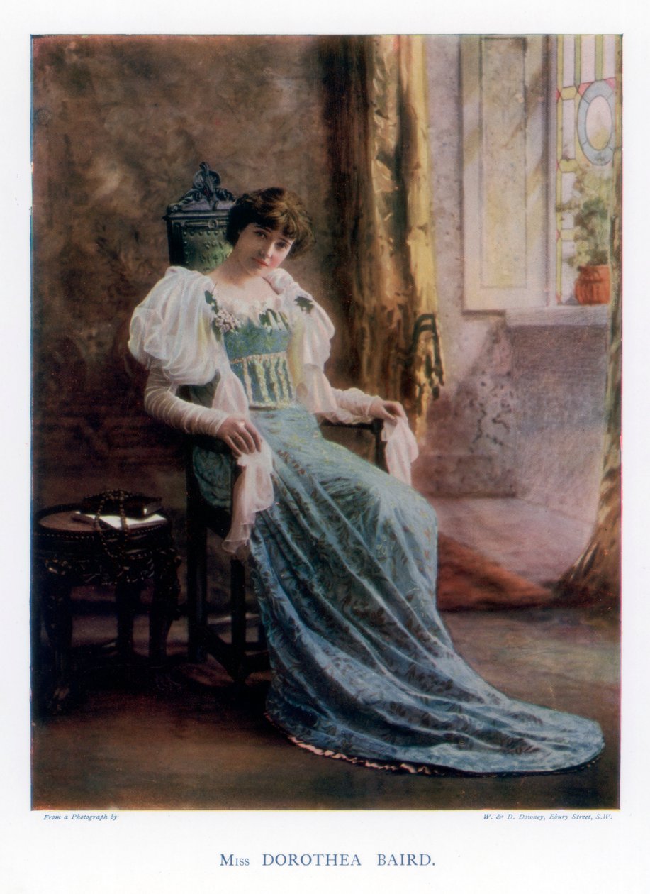 Dorothea Baird, İngiliz tiyatro ve sinema oyuncusu, 1901. by William and Daniel Downey