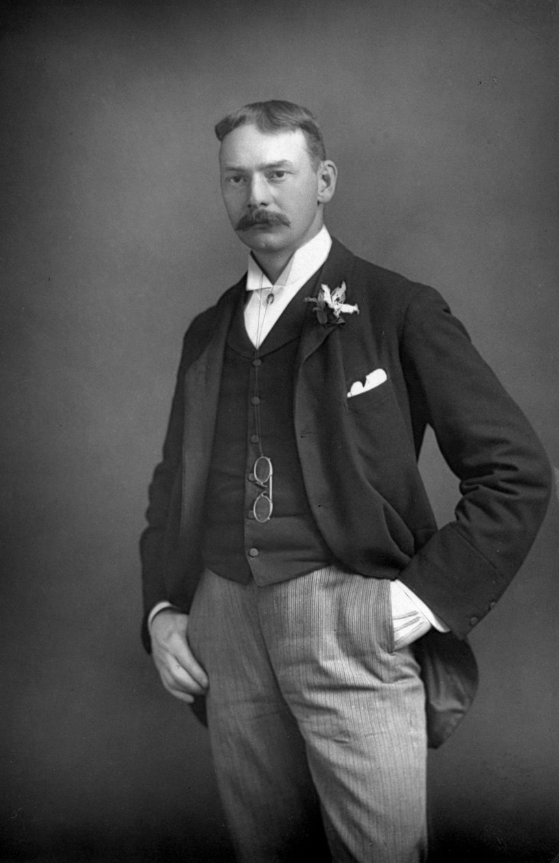 Jerome K. Jerome 1859-1927, İngiliz yazar, 1893. by William and Daniel Downey