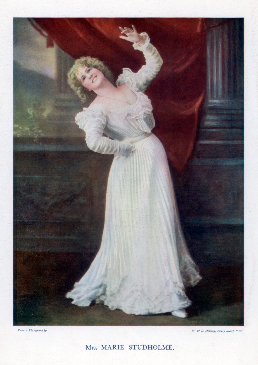 Marie Studholme, İngiliz tiyatro oyuncusu, 1901. by William and Daniel Downey