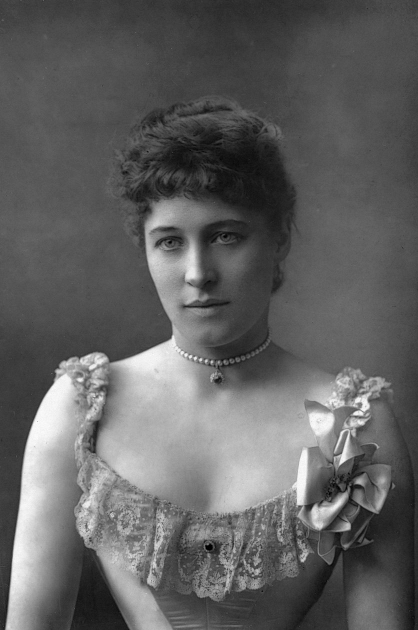 Bayan Lillie Langtry, İngiliz aktris, 1890 by William and Daniel Downey