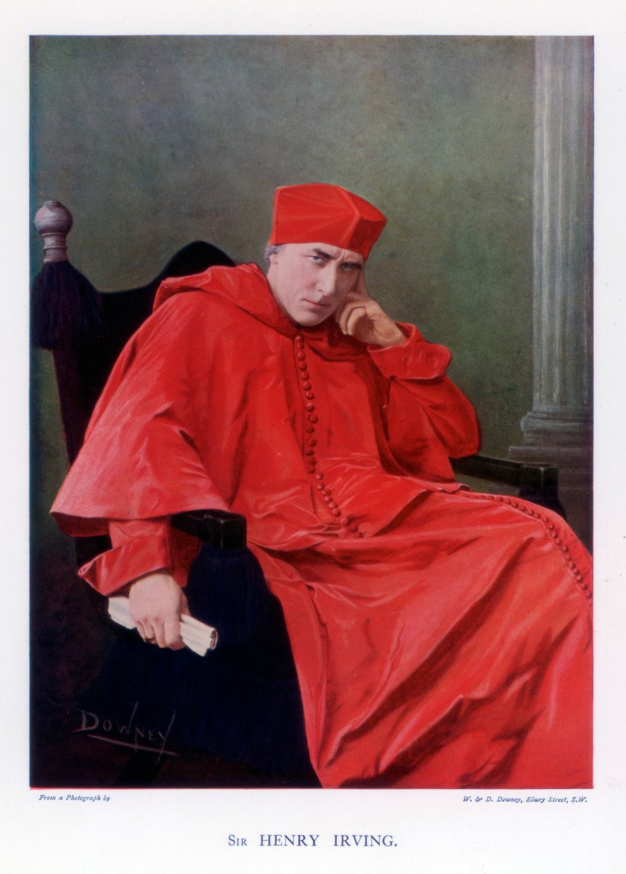 Sir Henry Irving, Viktorya döneminin ünlü İngiliz tiyatro oyuncusu, 1901. by William and Daniel Downey