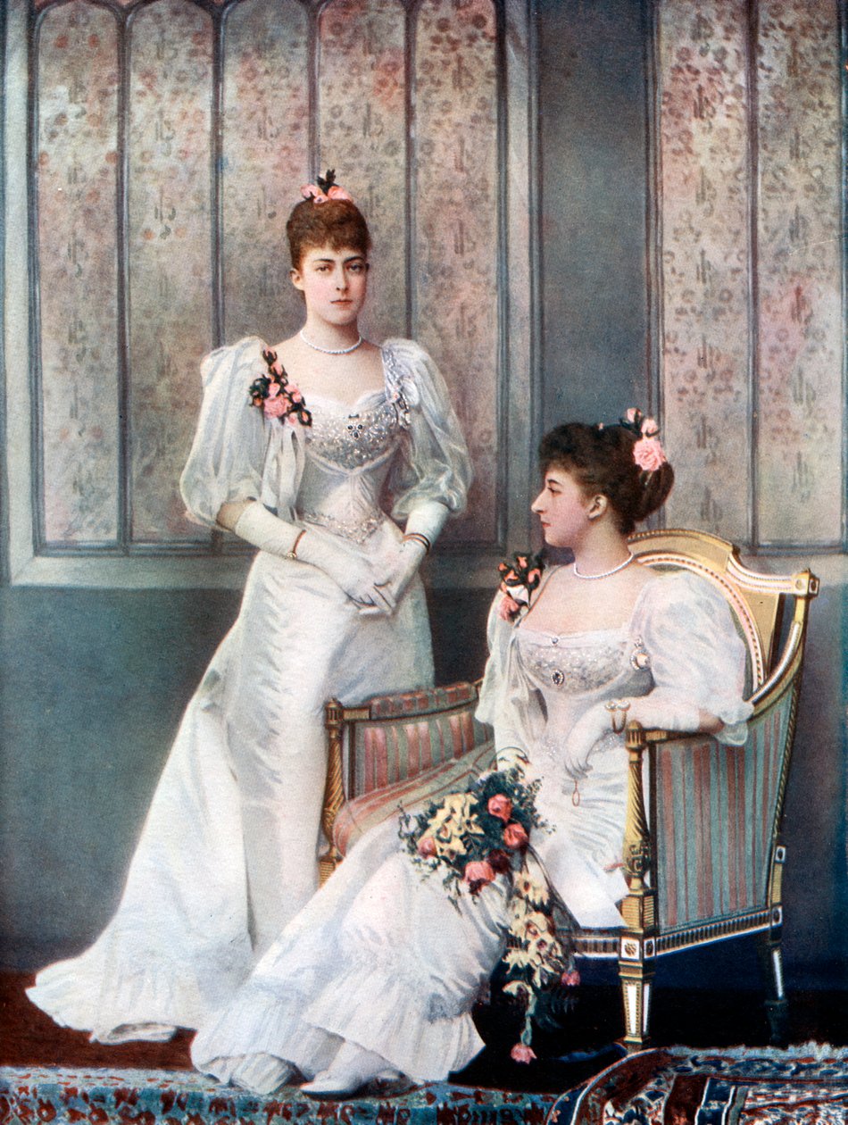 Danimarka Prensesi Victoria ve Prenses Charles, 19. yüzyılın sonlarında. by William and Daniel Downey