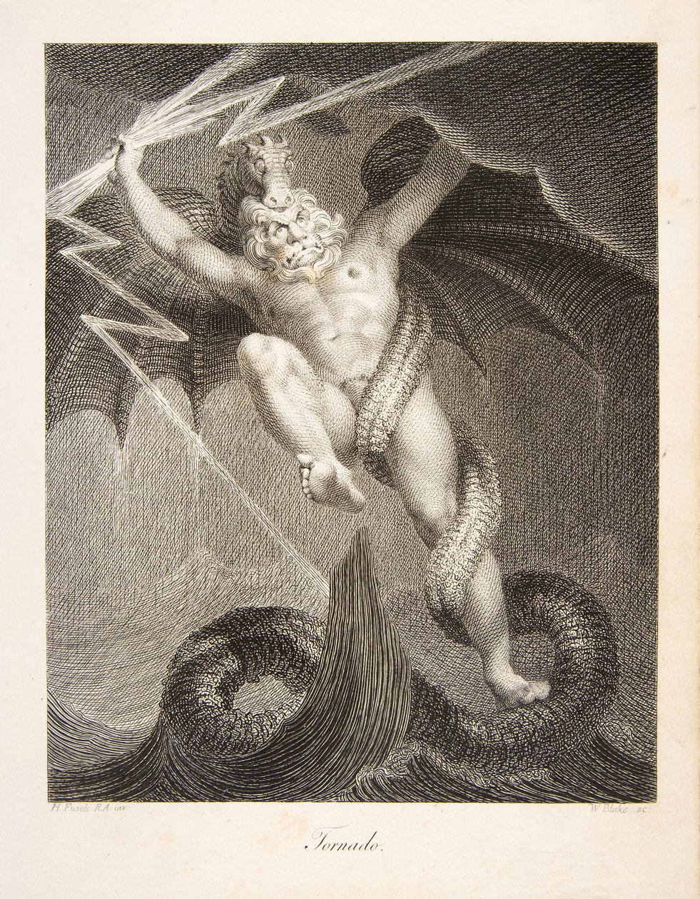Tornado, bar. 1795 (gravür) by William and Fuseli Henry Blake
