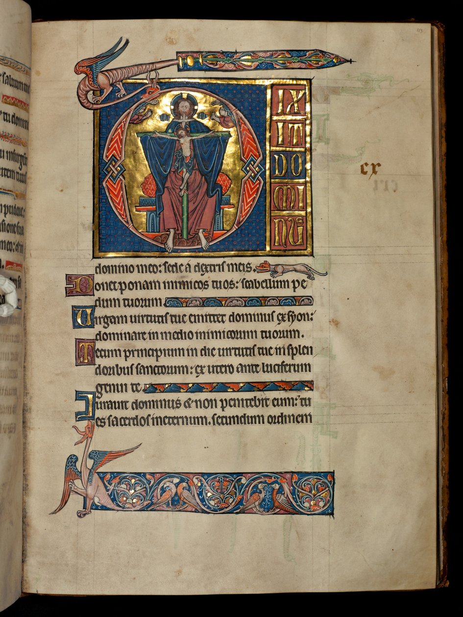 Ms 322 f.113r Mezmur 109, ilk D, The Holy Trinity, 