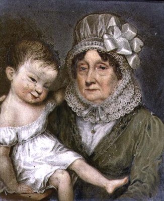 Torunlarından biriyle Agnes FitzHerbert
