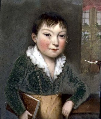 FitzHerbert aile portrelerinden bilinmeyen oğul, c.1817 (arduvaz) by William the Elder Corden