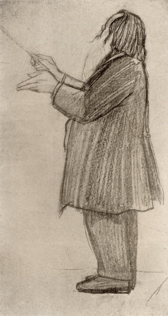 Johannes Brahms (1833-1897) Alman besteci, 9çizim şefi) by Willy von Beckerath