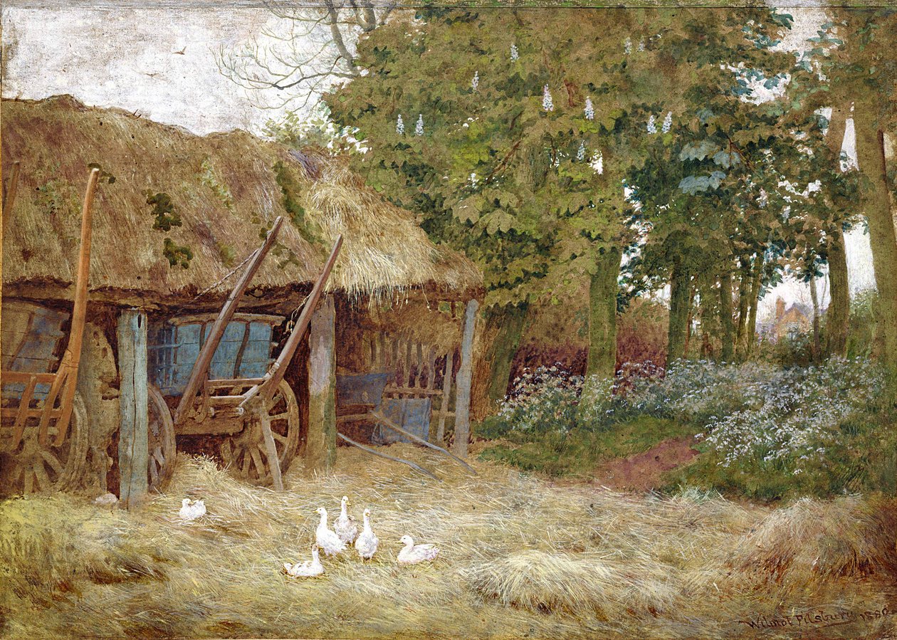 Ördekler, 1880 (kağıt üzerinde gövde renginde klozet) by Wilmot Pilsbury