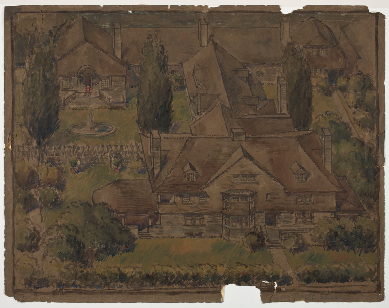 Freer Residence, 1891 (kağıt üzerinde wc) by Wilson Eyre