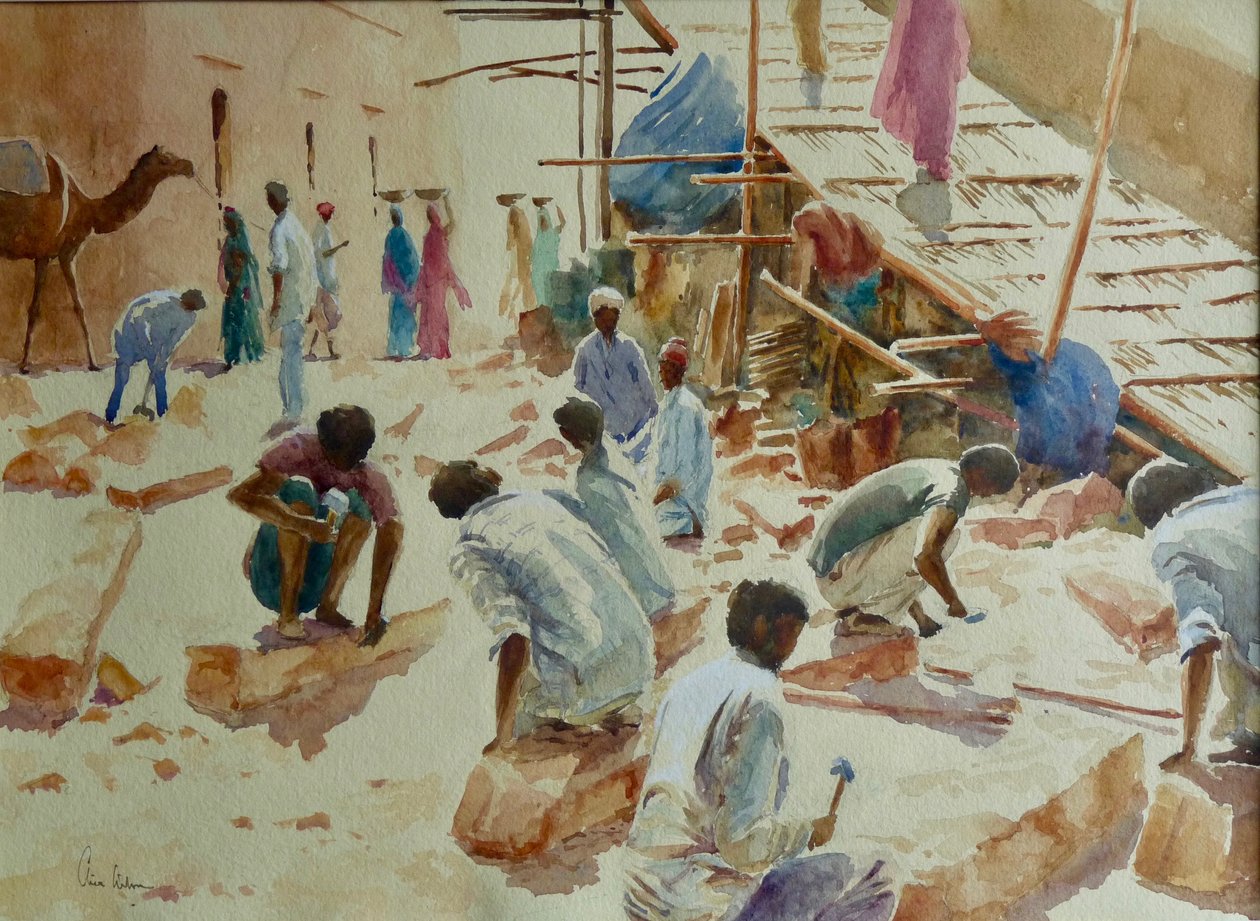 392 Surları yeniden inşa etmek - taş kesmeciler by Wilson Clive