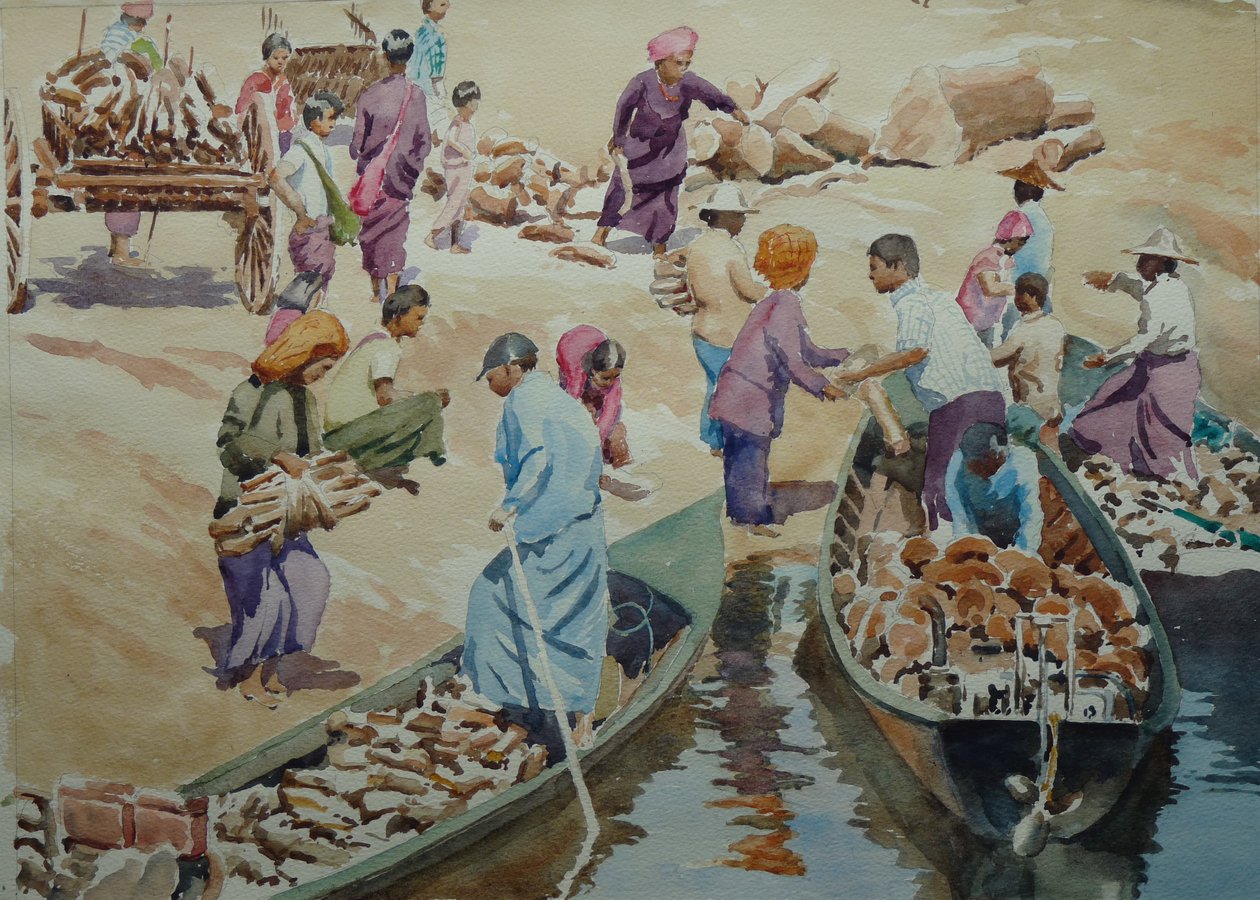 907 Yükleniyor, Thaung Tho pazarı by Wilson Clive