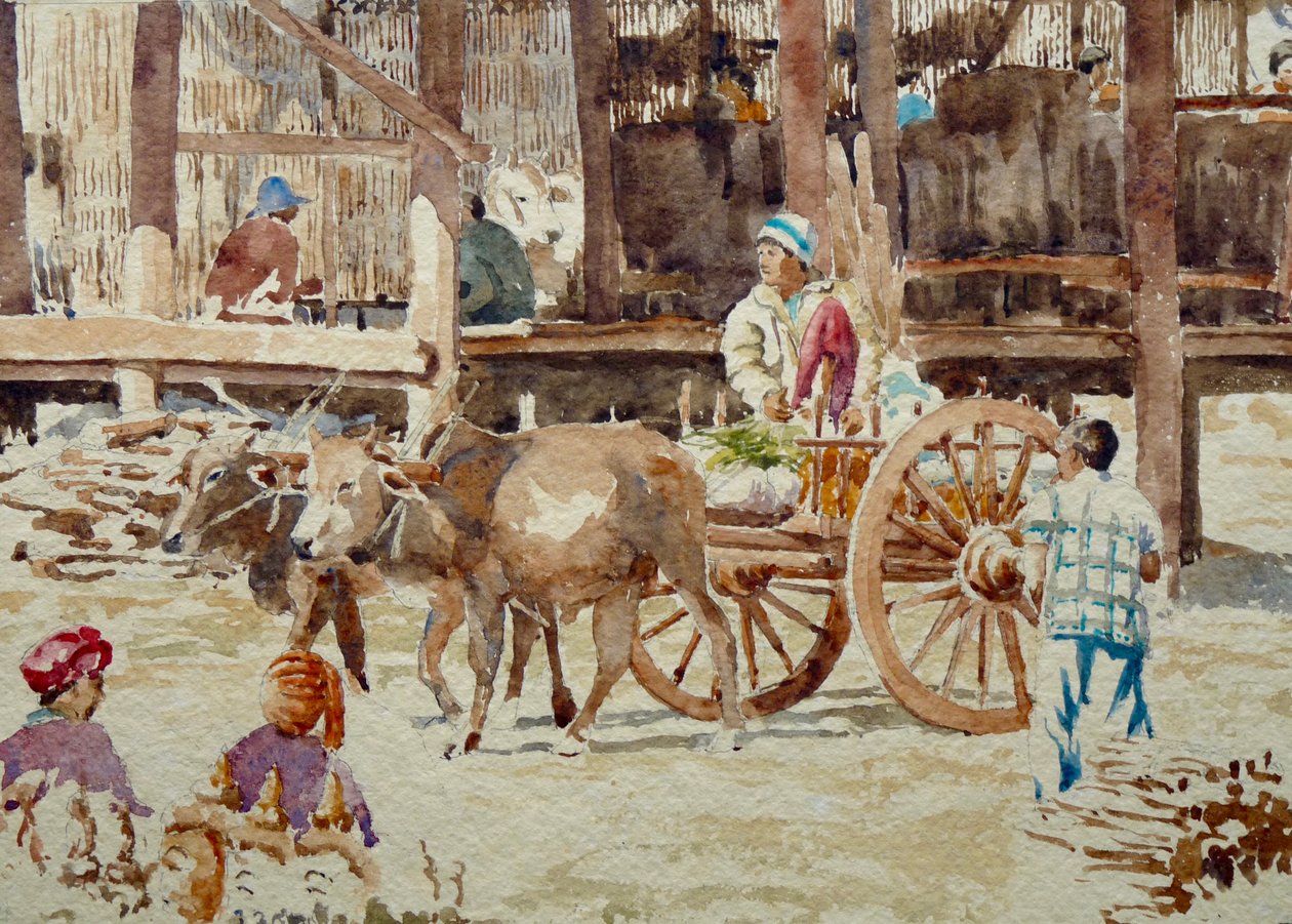 909 Thaung Tho pazarı, eve gidiyor by Wilson Clive