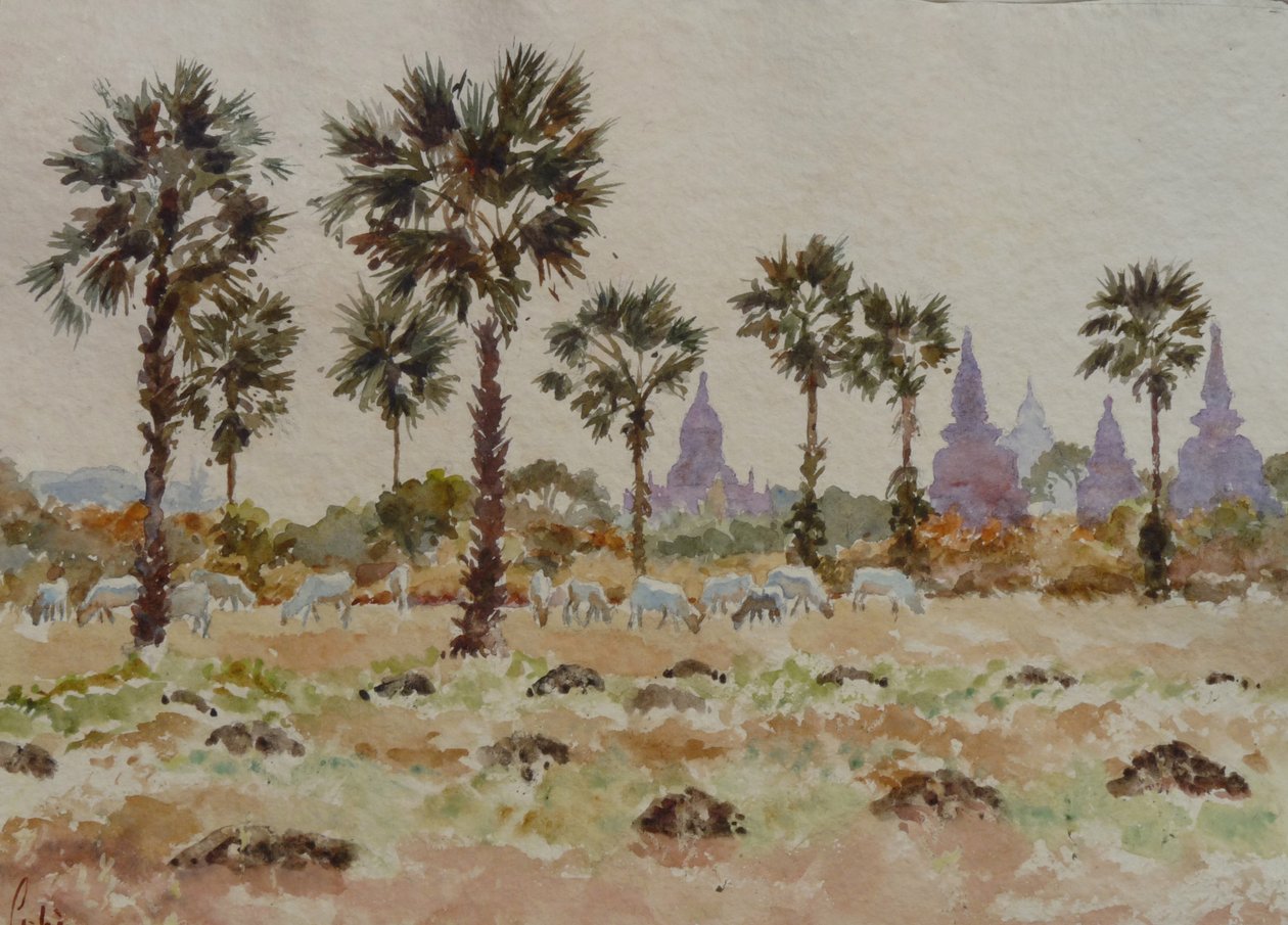 935 Mavi inekler ve palmetler by Wilson Clive