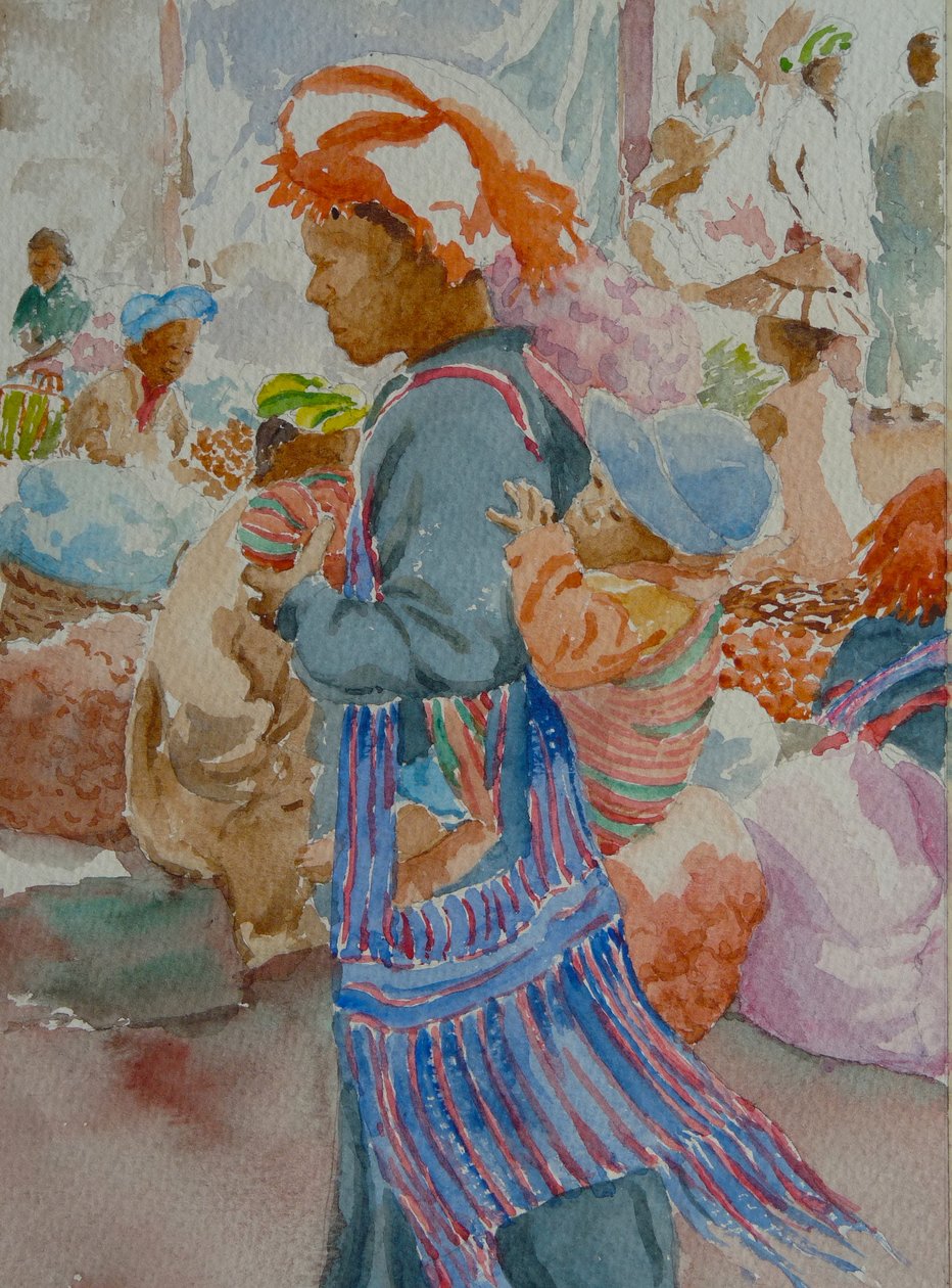 940 Nampan pazarı, anneye tutunuyor by Wilson Clive