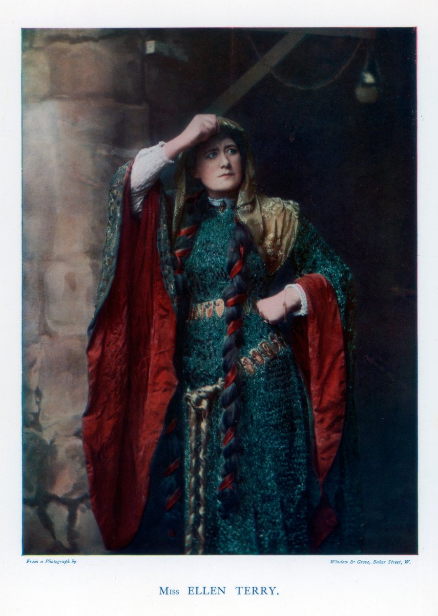 Dame Ellen Terry, İngiliz tiyatro oyuncusu, 1901. by Window and Grove
