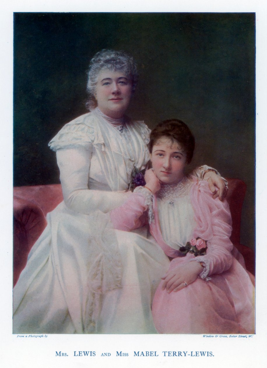 Bayan Lewis Kate Terry ve Bayan Mabel Terry-Lewis, İngiliz aktrisler, 1901. by Window and Grove