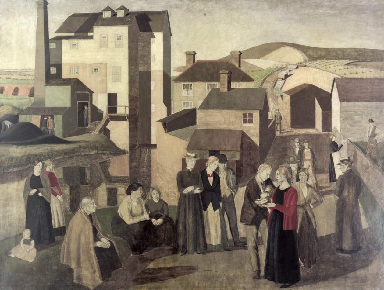 Değirmen Ellerinin Konuştuğu Bir Köy Sokağında Bir Sahne by Winifred Knights