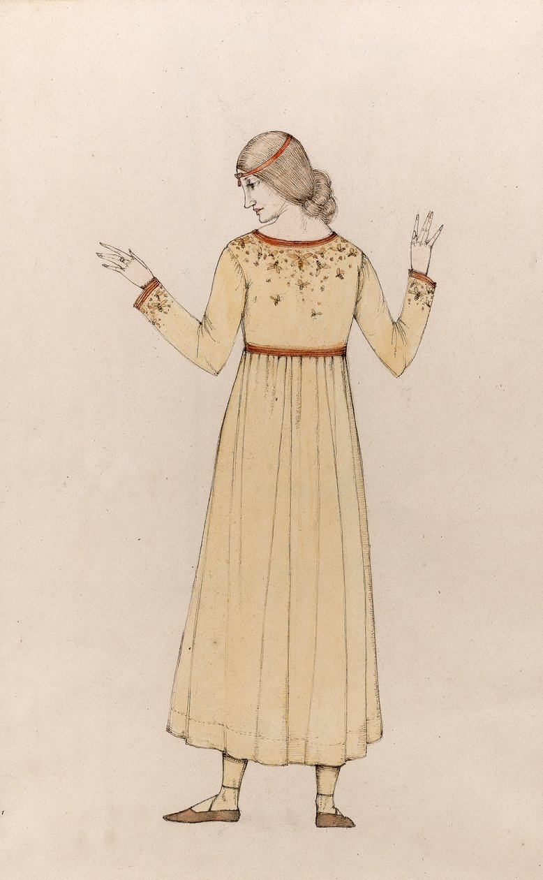 Otoportre (kağıt üzerinde yıkamalı kalem ve mürekkep) by Winifred Knights