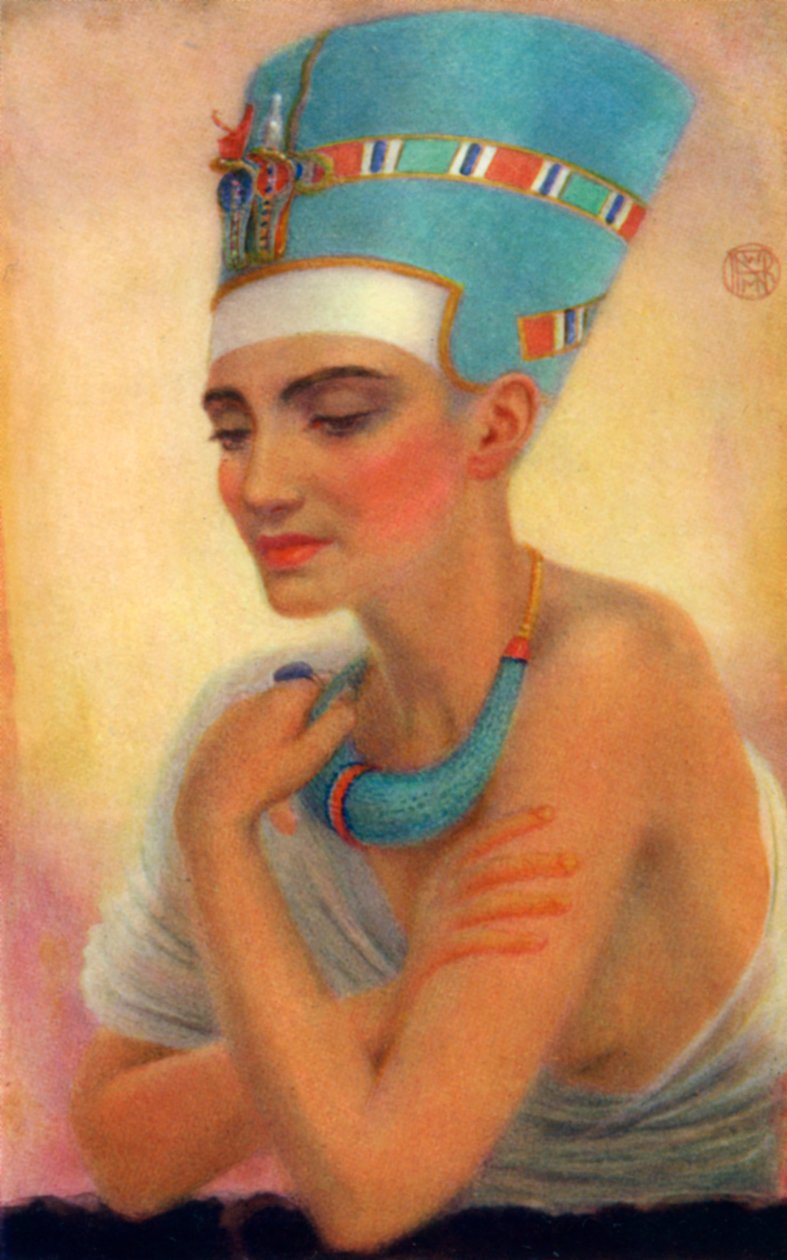 Nefertiti, 18. hanedanın Eski Mısır kraliçesi, MÖ 14. yüzyıl 1926. by Winifred Mabel Brunton