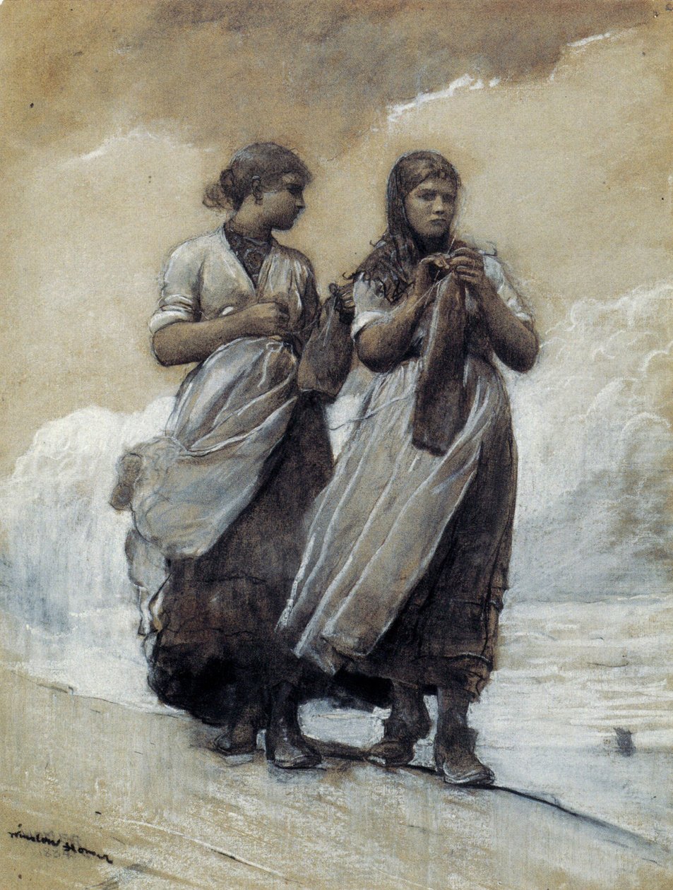 Sahilde Fisher Girls, Tynemouth by Winslow Homer