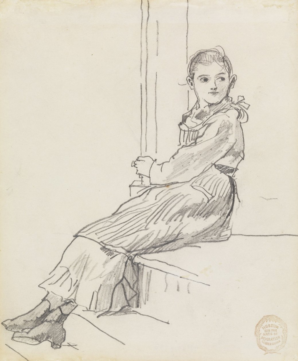 Veranda Basamağında Oturan Kız by Winslow Homer