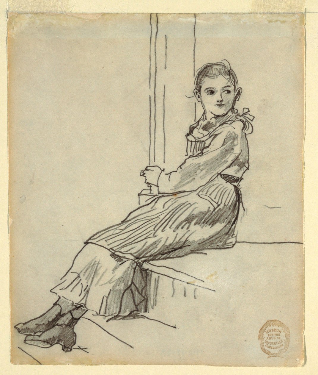 Veranda Basamağında Oturan Kız by Winslow Homer