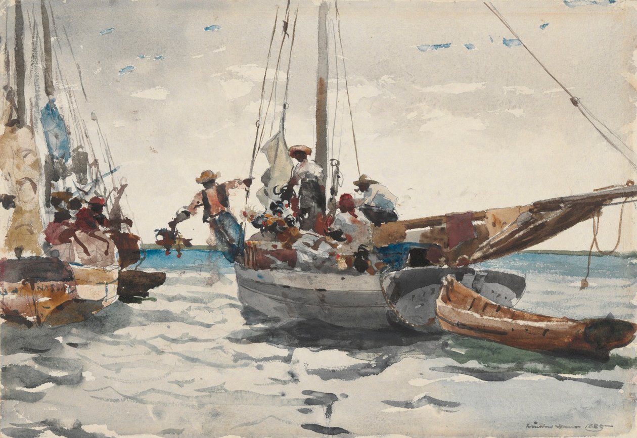 Pazar Sahnesi, Nassau by Winslow Homer
