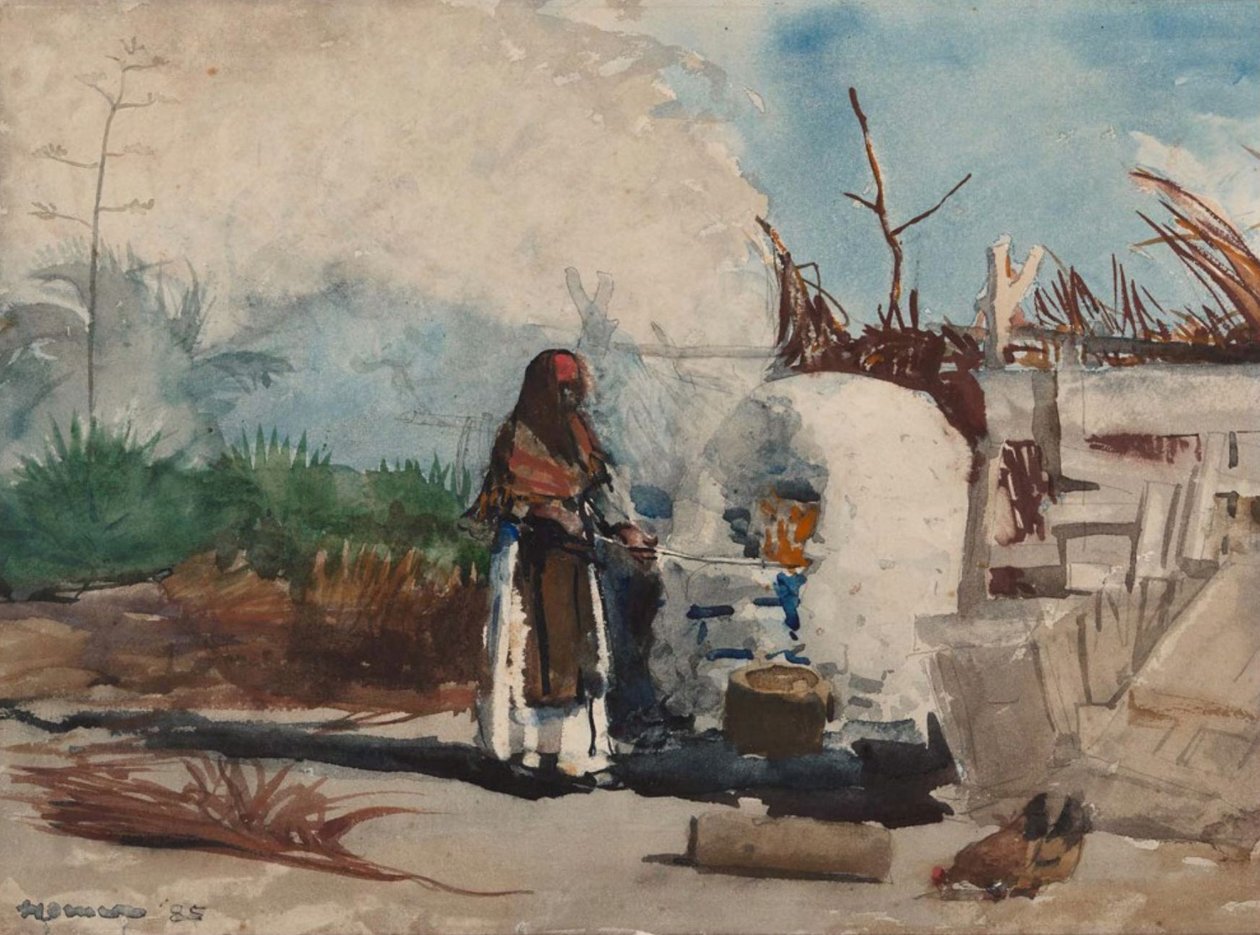Yerli Kadın Yemek, Bahamalar by Winslow Homer