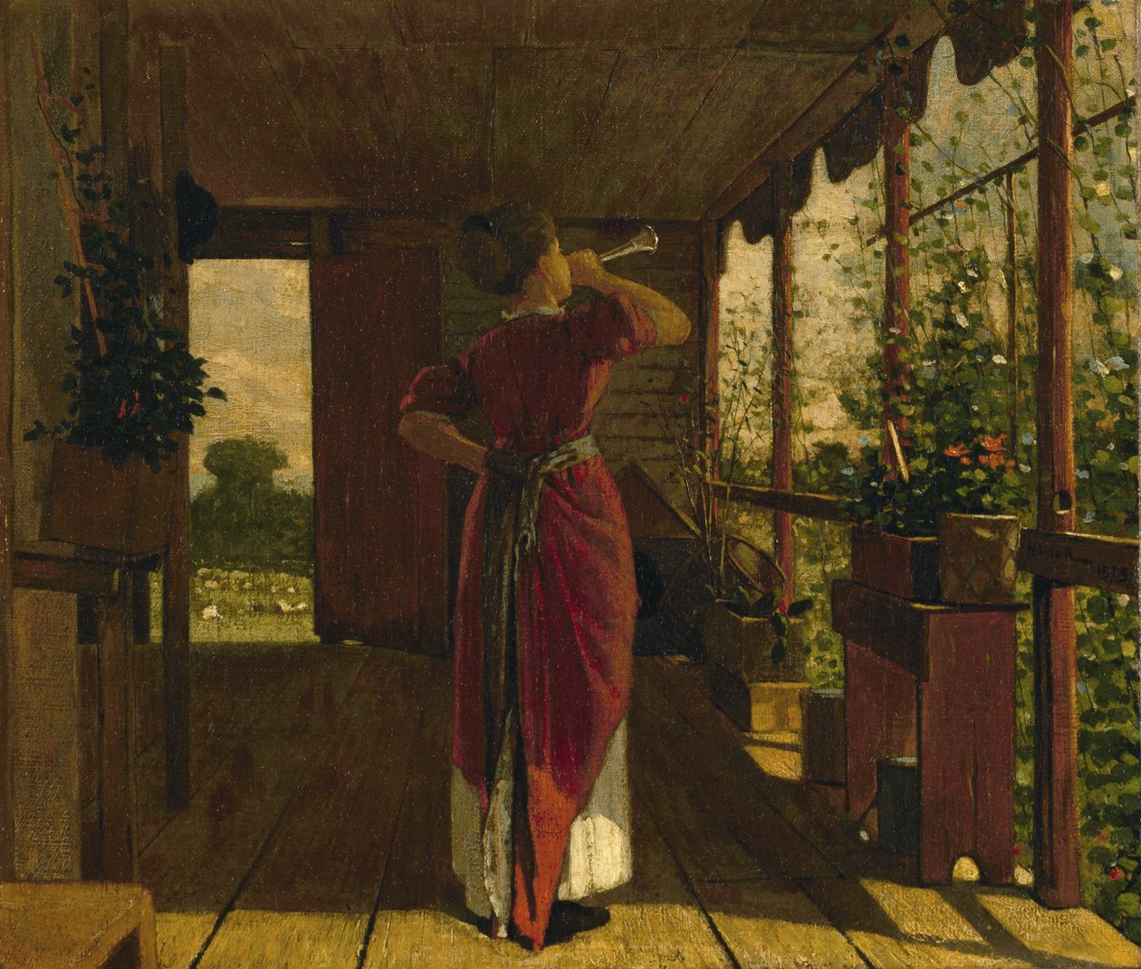 Akşam Yemeği Boynuzu, 1873 by Winslow Homer