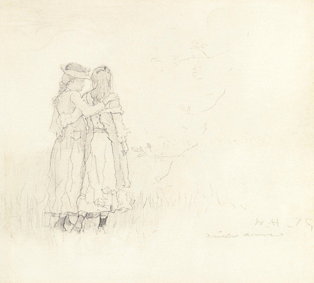 İki kız by Winslow Homer