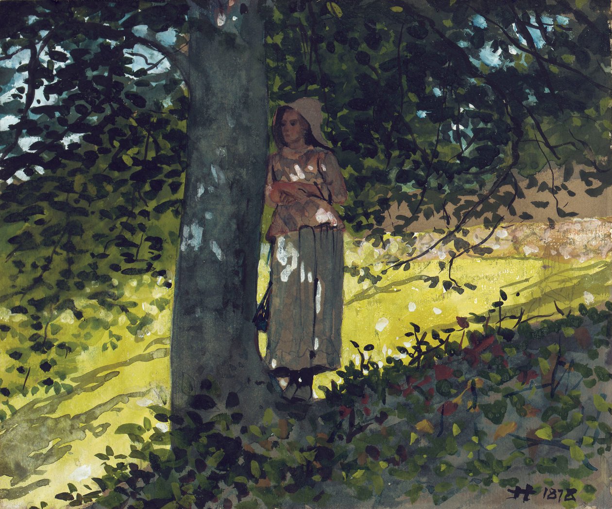 Gölgeli Bir Nokta, Houghton Çiftliği, 1878 by Winslow Homer