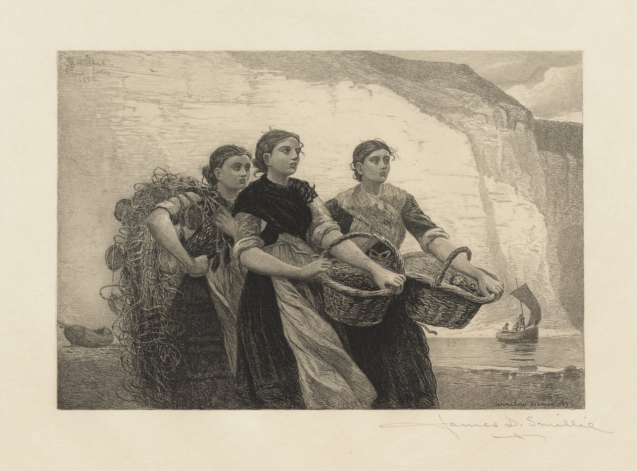James David Smillie tarafından kazınmış Uçurumlardan Bir Ses by Winslow Homer
