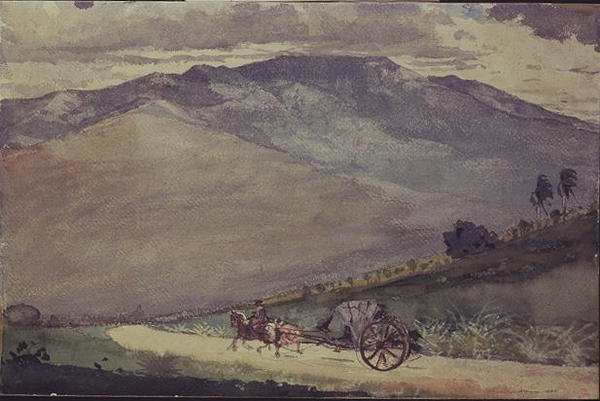 Bir Dağ Yolunda Bir Volante, Küba by Winslow Homer