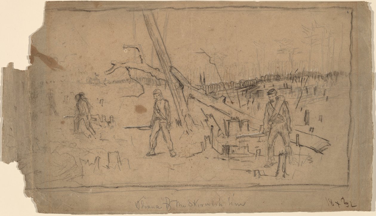 Çatışma Hattının İlerlemesi, 1864. by Winslow Homer