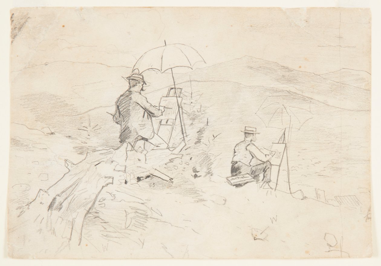 Beyaz Dağlarda Çizim Yapan Sanatçılar by Winslow Homer