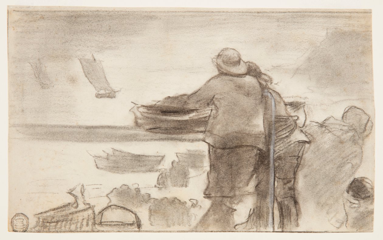 Tekneler ve İnsanlar, Cullercoats, İngiltere ile Plaj by Winslow Homer
