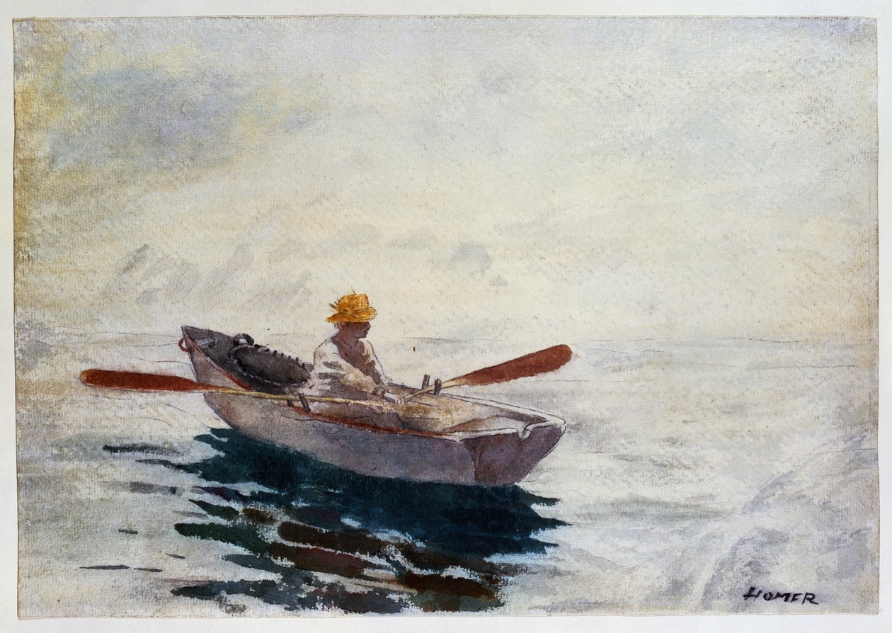 Bir teknede çocuk by Winslow Homer
