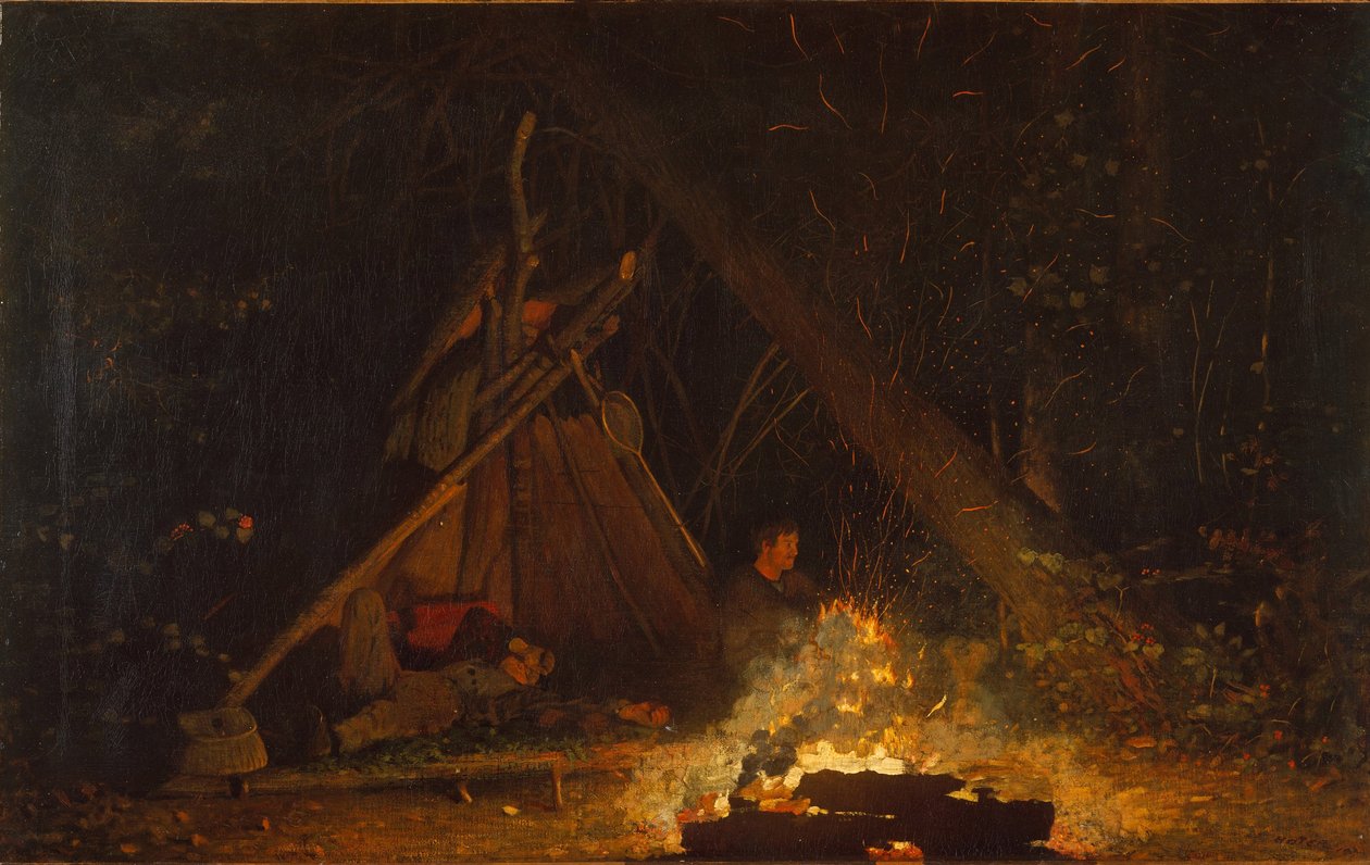 Kamp Ateşi, 1880 by Winslow Homer