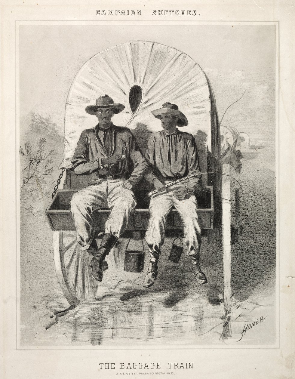 Kampanya Eskizleri: Bagaj Treni, 1863. by Winslow Homer